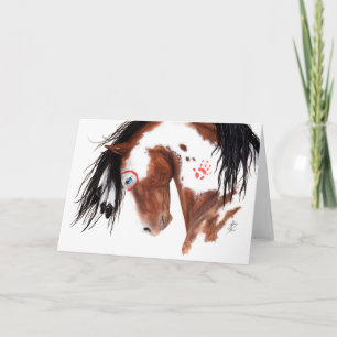 Tarjeta Caballo Pony Pintado Majestuoso por BiHrLe