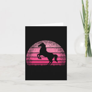 Tarjeta Caballo retro Caballo montando Caballo Lover Cowgi