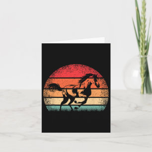 Tarjeta Caballo retro Lover Caballo montando vaquero occid