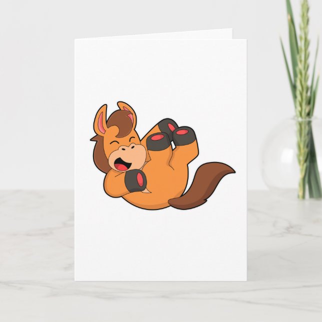 Tarjeta Caballo riendo (Anverso)
