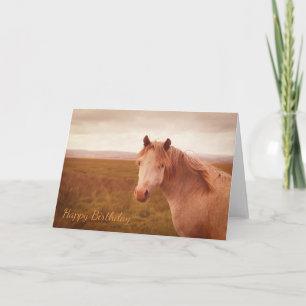 Tarjeta Caballo salvaje vintage