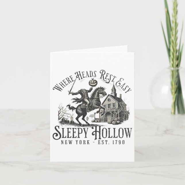 Tarjeta Caballo sin cabeza Sleepy Hollow Jack O Lantern Ha (Anverso)