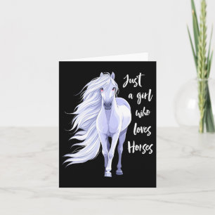 Tarjeta Caballo, sólo un Chica que ama el caballo montando