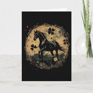 Tarjeta Caballo Trébol Día de San Patricio Día de San Patr