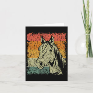 Tarjeta Caballo vintage retro de equitación