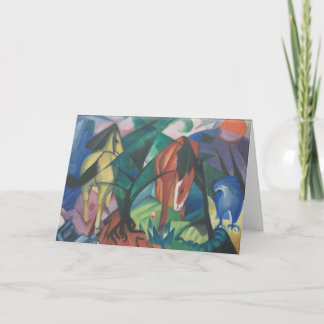 Tarjeta Caballo y águila de Franz Marc, arte de cubismo vi