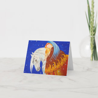 Tarjeta Caballo y ángel