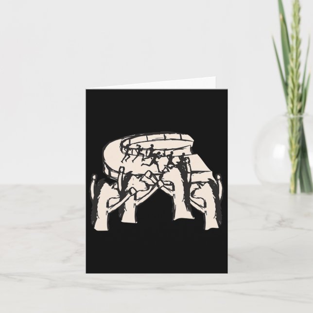 Tarjeta Caballos Apostando En La Carreras Humana Regalo Ec (Anverso)