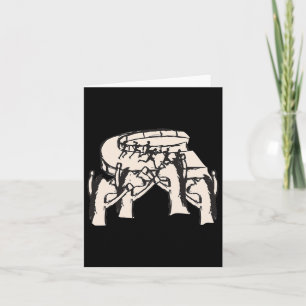 Tarjeta Caballos Apostando En La Carreras Humana Regalo Ec