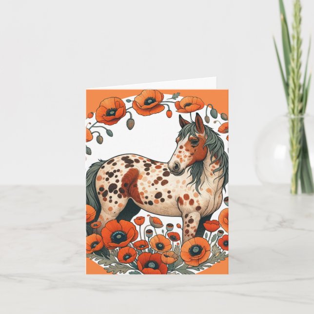 Tarjeta Caballos Appy Appy Appy Appaloosa (Anverso)
