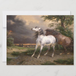 Tarjeta Caballos asustados por la tormenta (por Carle Vern