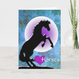 Tarjeta Caballos cardíacos V (azul/verde)