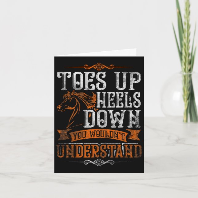 Tarjeta Caballos Cute Riders Regalos A Caballo (Anverso)