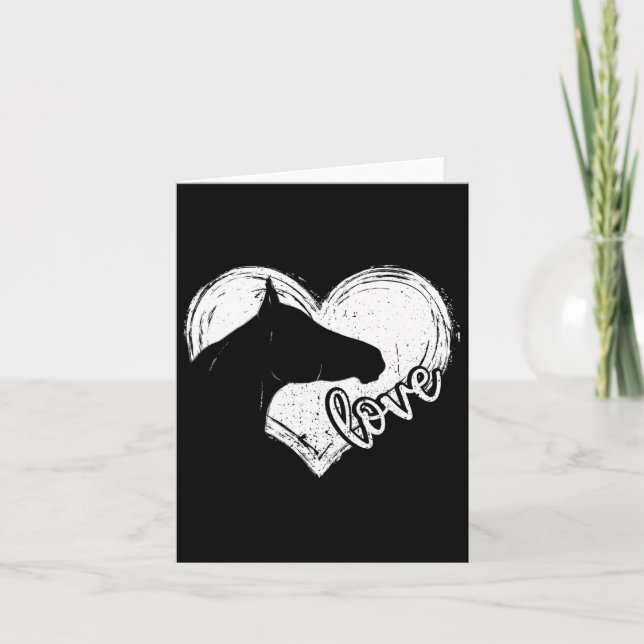 Tarjeta Caballos Cutos Chicas ecuestres de caballos niños  (Anverso)