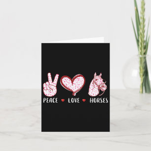 Tarjeta Caballos de amor por la paz para hombres mujeres r