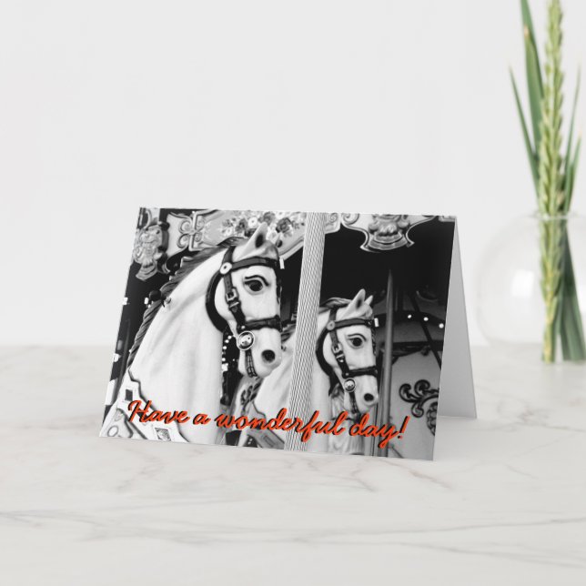 Tarjeta Caballos de carrusel (Anverso)