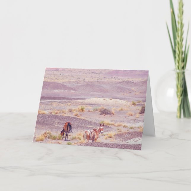 Tarjeta Caballos de desierto americanos P8670 (Anverso)