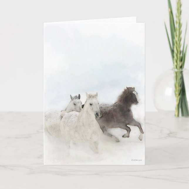 Tarjeta Caballos de la nieve (Anverso)
