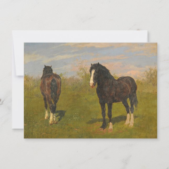Tarjeta Caballos de moda (por Rosa Bonheur) (Anverso)