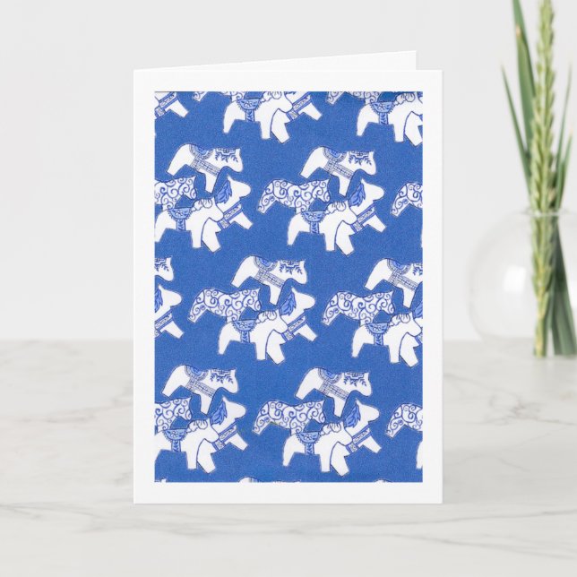 Tarjeta Caballos interiores en blanco (Anverso)