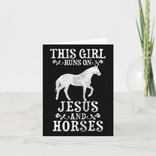 Tarjeta Caballos y bambalinas; Jesús Caballo Regalo Cristi