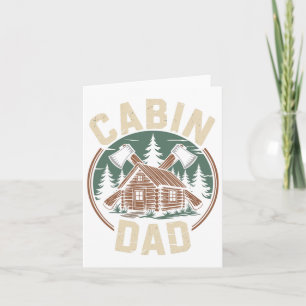 Tarjeta Cabaña Día del Padre al aire libre Camping Cabaña 