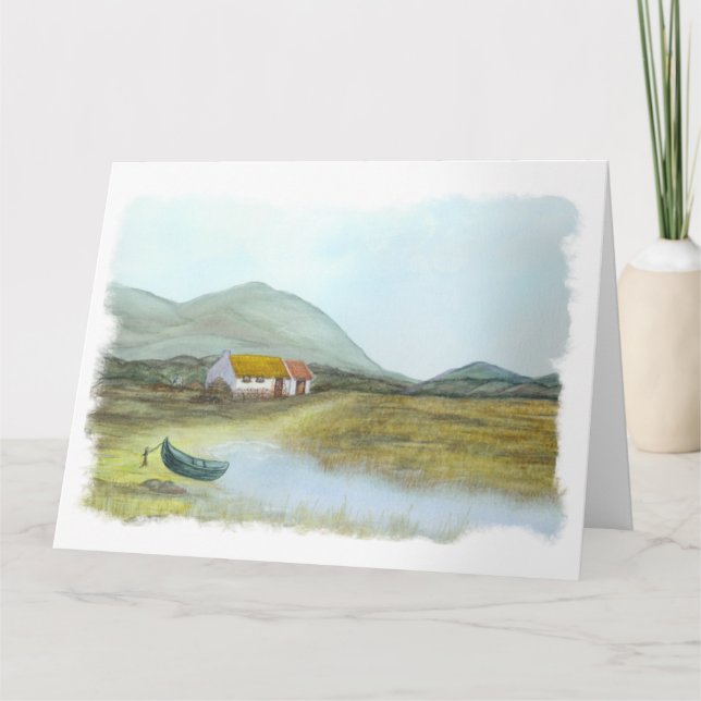 Tarjeta Cabaña irlandesa de Brigid O'Neill Hovey (Anverso)