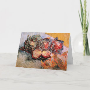Tarjeta Cabañas rojas y cebollas de Vincent van Gogh