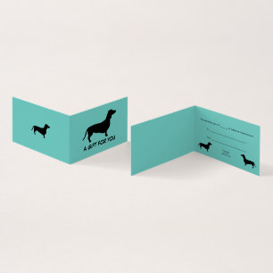 Tarjeta Cabello corto de Dachshund - Silhouette 1