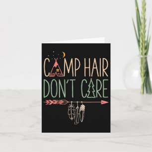 Tarjeta Cabello de campamento no le importa el divertido c