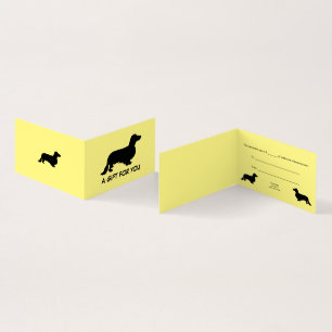 Tarjeta Cabello largo de Dachshund - Silhouette 1