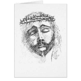 Tarjeta - cabeza de Cristo