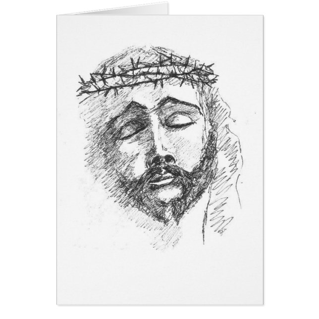 Tarjeta - cabeza de Cristo (Frente)