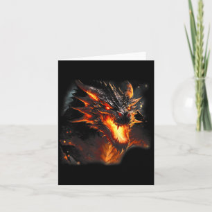 Tarjeta Cabeza de Dragón de Fuego Dragón Mitológico Amor R
