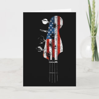 Tarjeta Cabeza de Guitarra B Bandera de Usa Para Bist y B