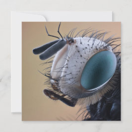 Tarjeta Cabeza de insecto en primer plano