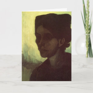Tarjeta Cabeza de joven campesina por Vincent van Gogh