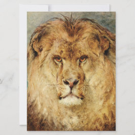 Tarjeta Cabeza de león (por Heywood Hardy)