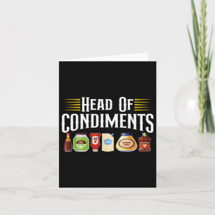Tarjeta Cabeza De Los Acondimentos Barbacoa Grill Bbq Carn