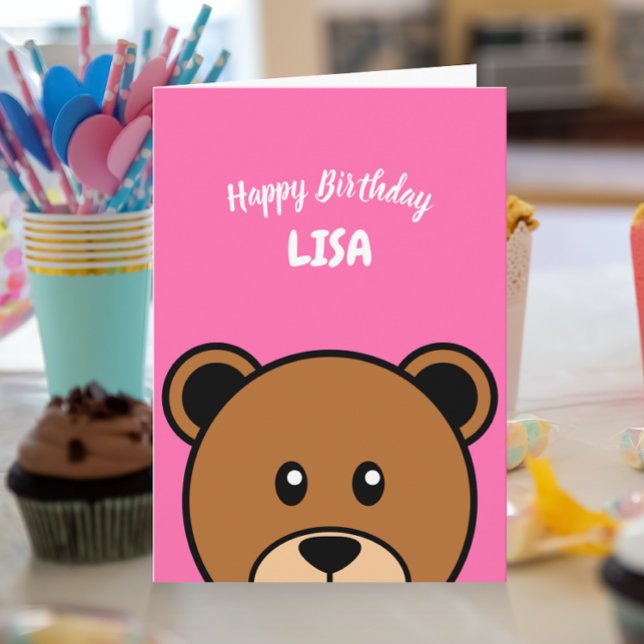 Tarjeta Cabeza de oso de corte | Personalizado simple en r (Subido por el creador)
