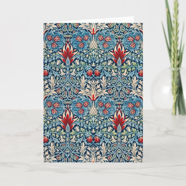 Tarjeta Cabeza de serpiente, William Morris (Anverso)