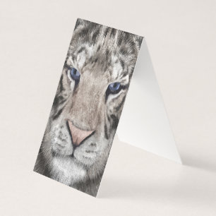 Tarjeta Cabeza de Tigre Blanco 