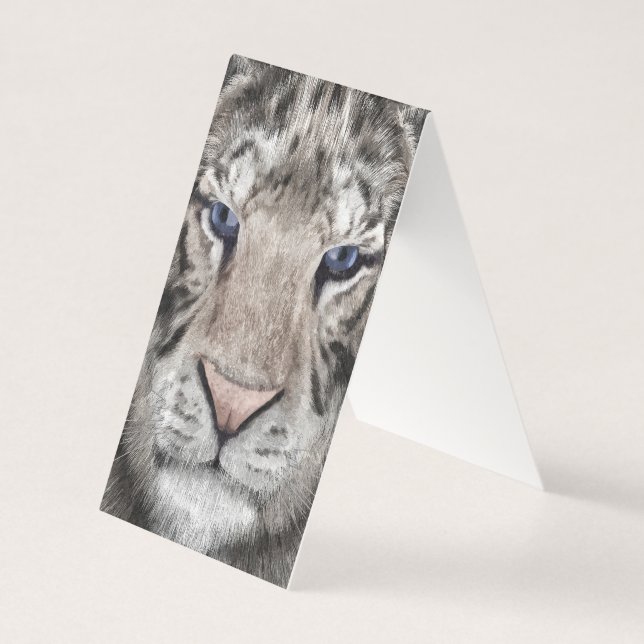 Tarjeta Cabeza de Tigre Blanco  (Anverso)