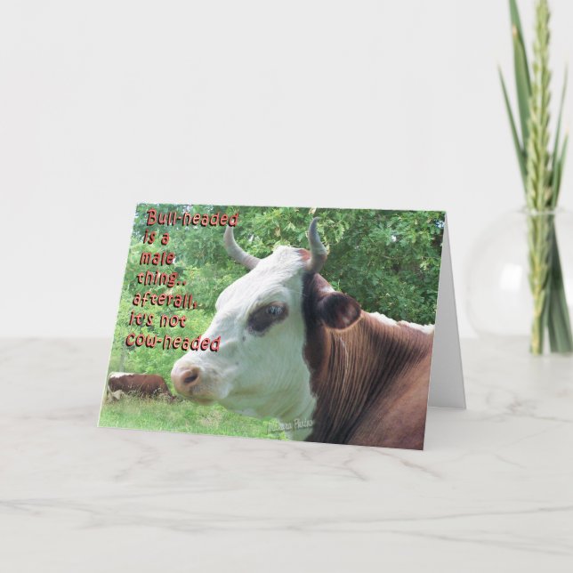 Tarjeta Cabeza de toro no personalizar cabeza de vaca (Anverso)