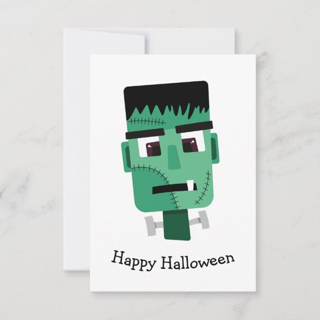 Tarjeta Cabeza del Monstruo de Frankenstein (Anverso)
