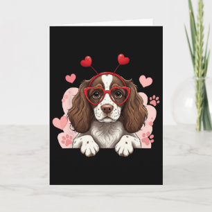 Tarjeta Cabezal de English Springer Spaniel de San Valentí