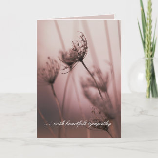 Tarjeta Cabezas de semillas de flores silvestres con luz s