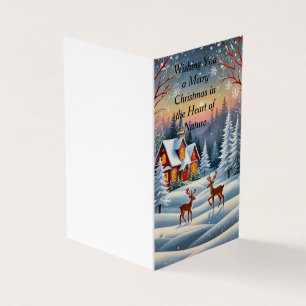 Tarjeta Cabina de invierno acogedora