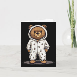 Tarjeta Cabina De Oso De Pajama Cuta Para Pajamas Y Oso De
