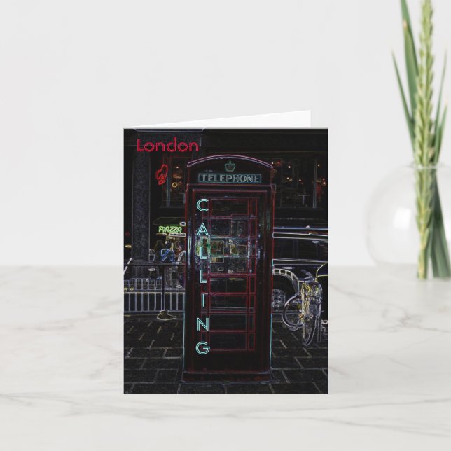 Tarjeta Cabina de teléfono de Londres Notecard (Anverso)